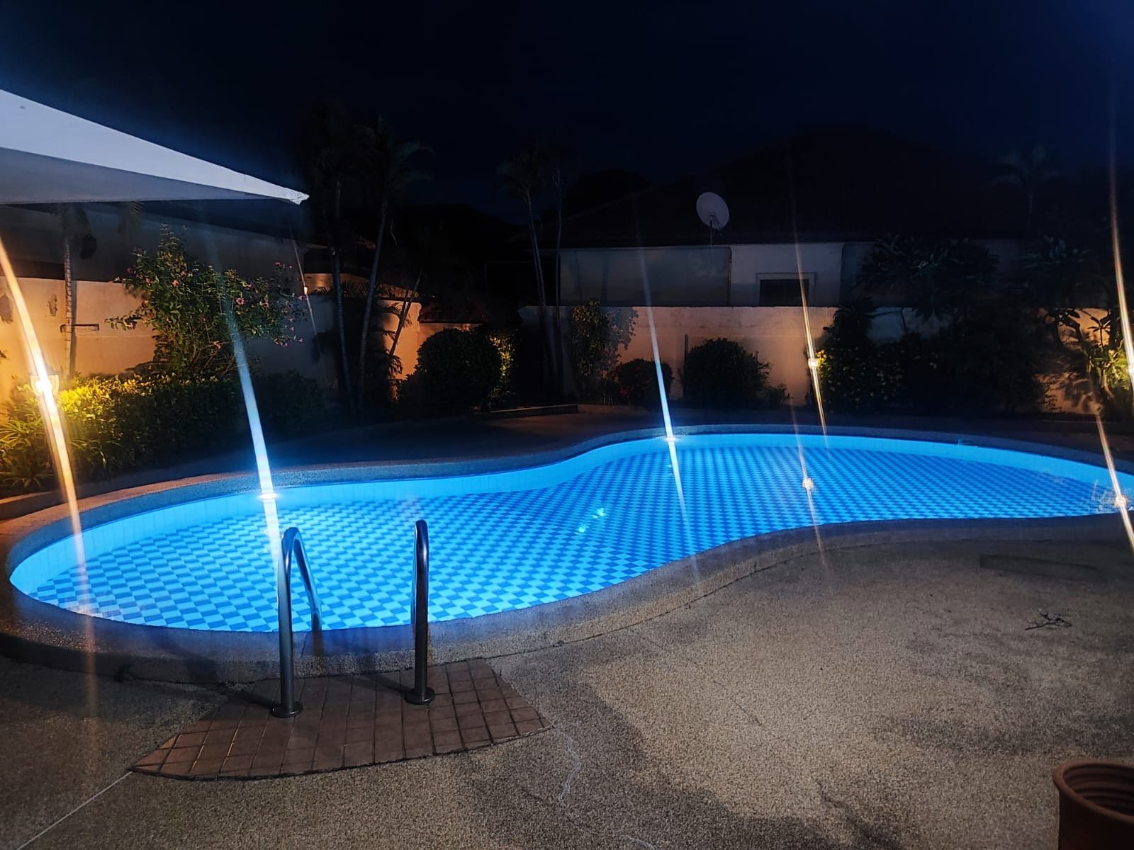 Villa Pool View at Night